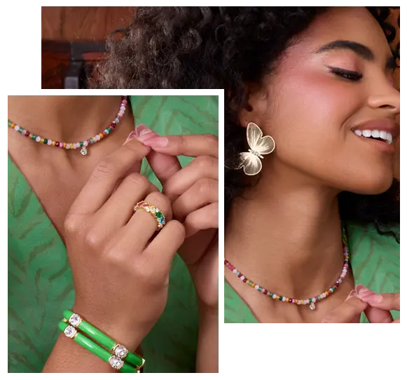 Join today, featuring beautiful jewelry in a model